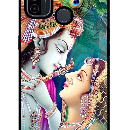 Lord Radha Krishna Oppo A53 2020 Glass Case Back Cover by Casekaro