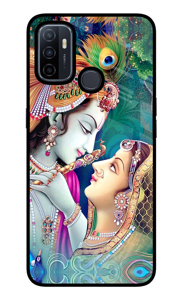 Lord Radha Krishna Oppo A53 2020 Glass Case Back Cover by Casekaro