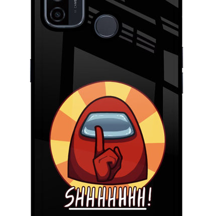 Among Us Shhh! Oppo A53 2020 Glass Case Back Cover by Casekaro