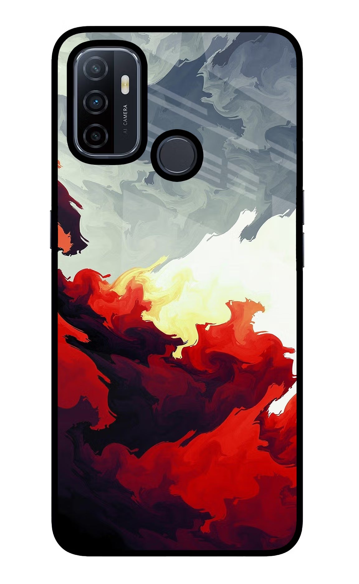 Fire Cloud Oppo A53 2020 Glass Case