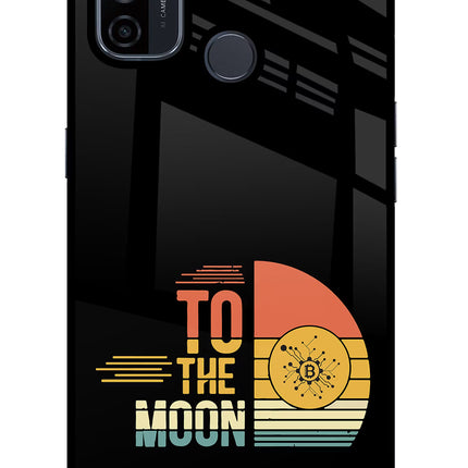 To the Moon Oppo A53 2020 Glass Case Back Cover by Casekaro