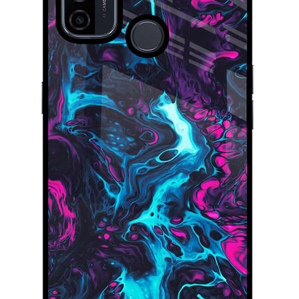 Abstract Oppo A53 2020 Glass Case Back Cover by Casekaro