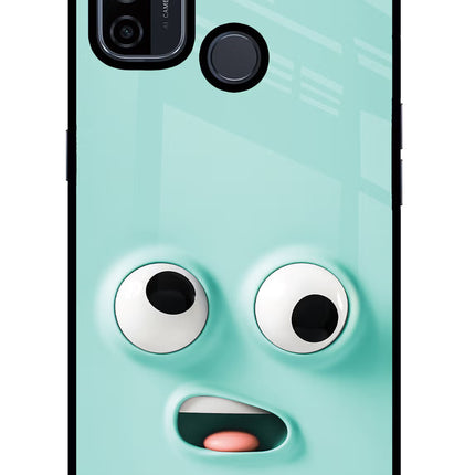 Funny Cartoon Oppo A53 2020 Glass Case Back Cover by Casekaro