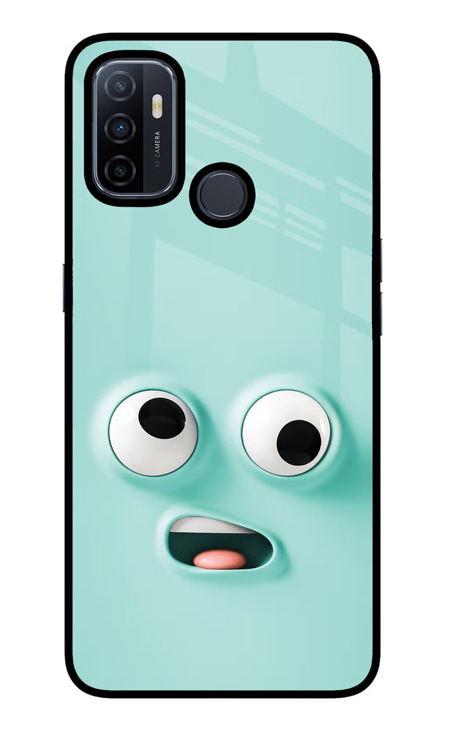 Funny Cartoon Oppo A53 2020 Glass Case Back Cover by Casekaro