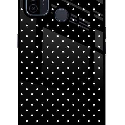White Dots Oppo A53 2020 Glass Case Back Cover by Casekaro
