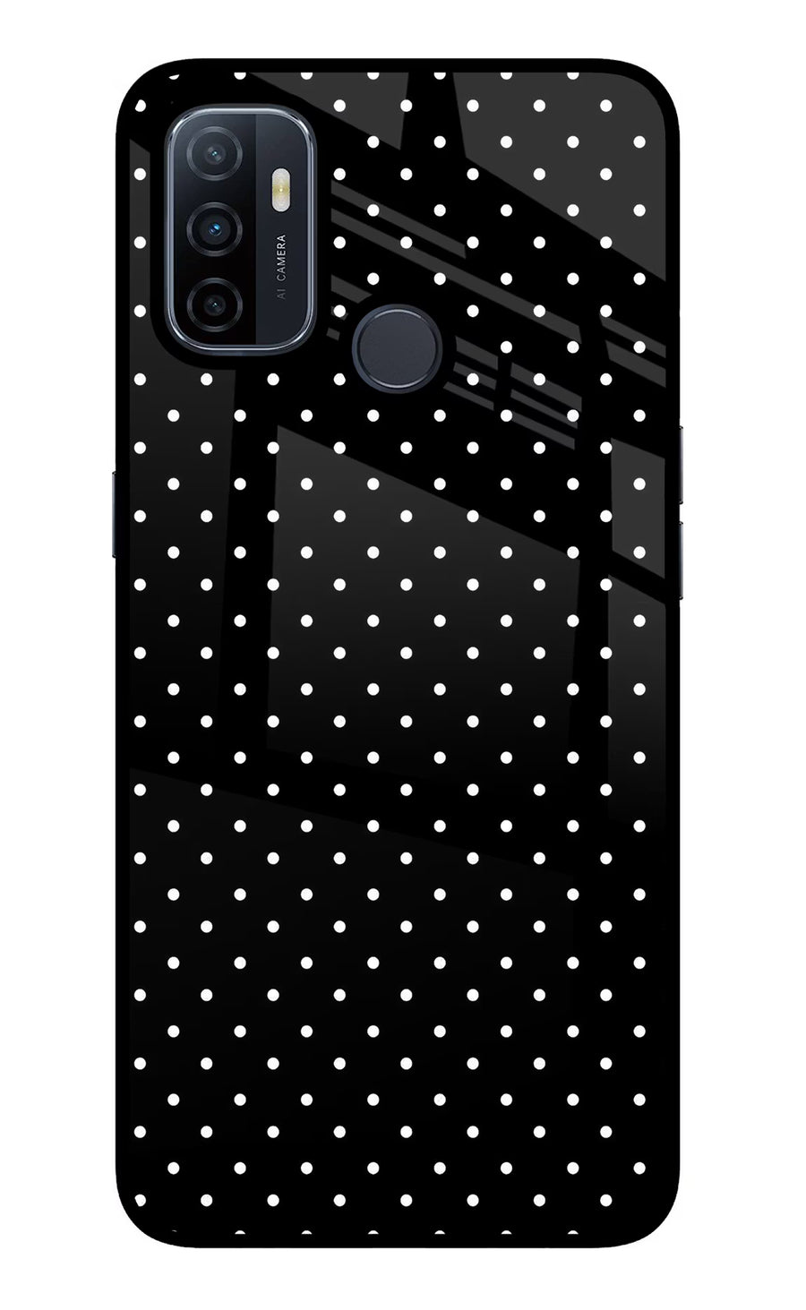 White Dots Oppo A53 2020 Back Cover, Glass case