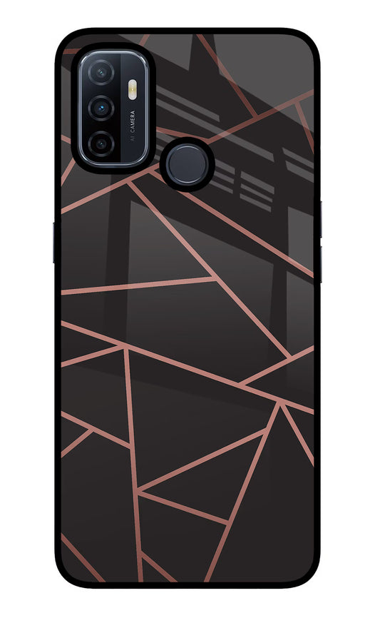Geometric Pattern Oppo A53 2020 Glass Case