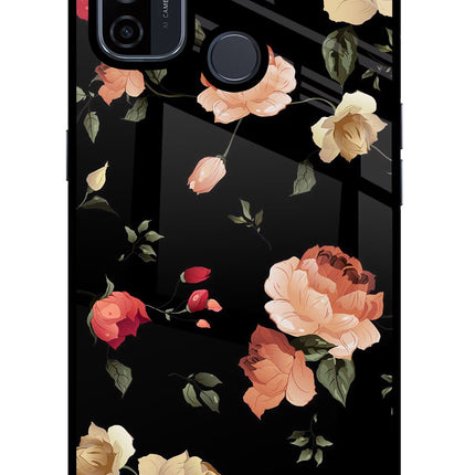 Flowers Oppo A53 2020 Glass Case Back Cover by Casekaro