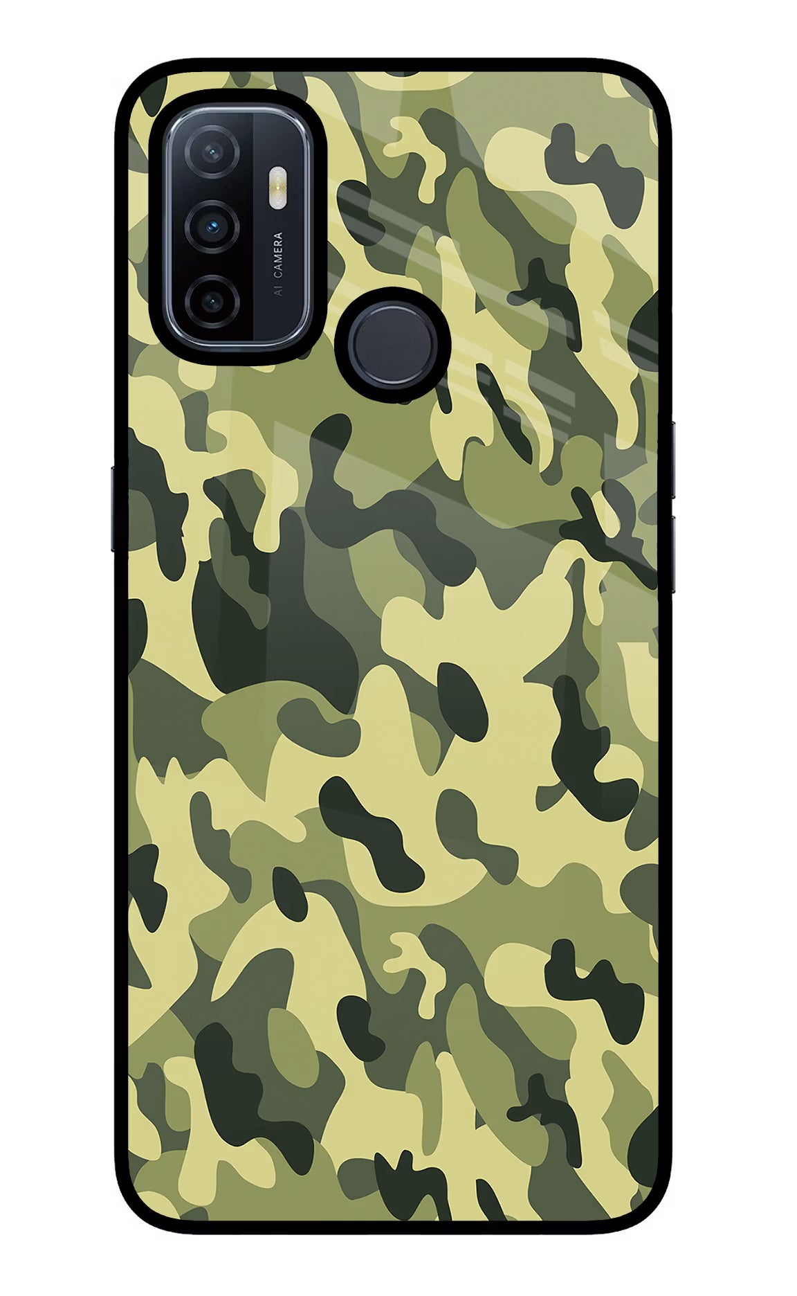 Camouflage Oppo A53 2020 Glass Case