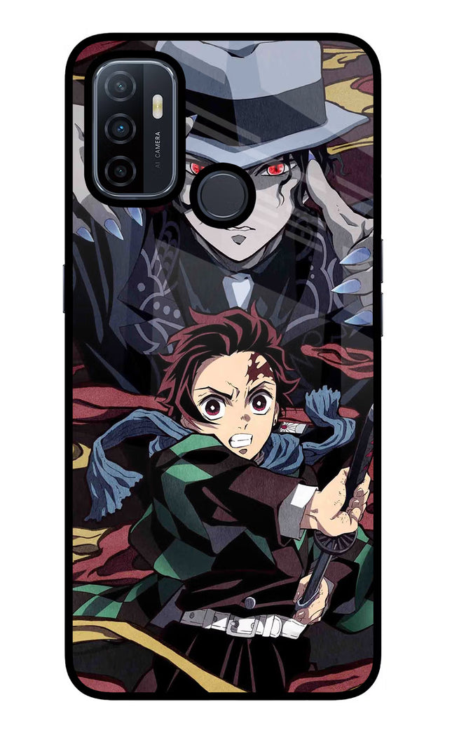 Demon Slayer Oppo A53 2020 Glass Case Back Cover by Casekaro