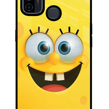 Sponge 1 Oppo A53 2020 Glass Case Back Cover by Casekaro