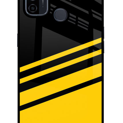 Yellow Shades Oppo A53 2020 Glass Case Back Cover by Casekaro
