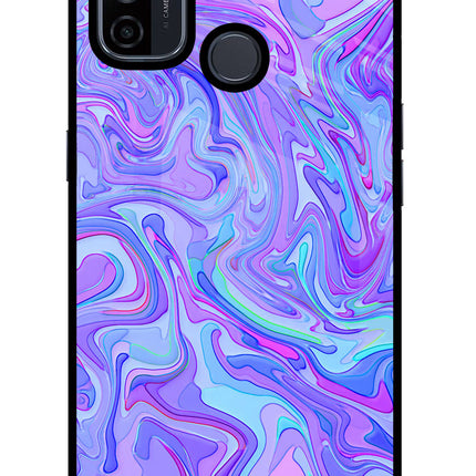 Glitter Oppo A53 2020 Glass Case Back Cover by Casekaro