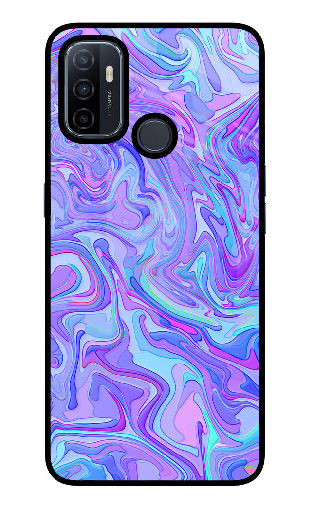 Glitter Oppo A53 2020 Glass Case Back Cover by Casekaro