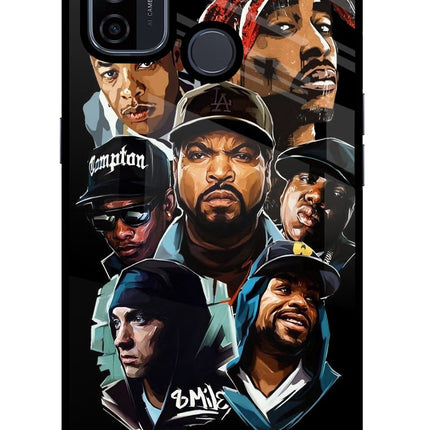 Rappers Oppo A53 2020 Glass Case Back Cover by Casekaro