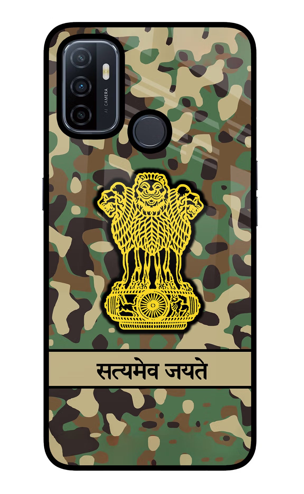 Satyamev Jayate Army Oppo A53 2020 Glass Case