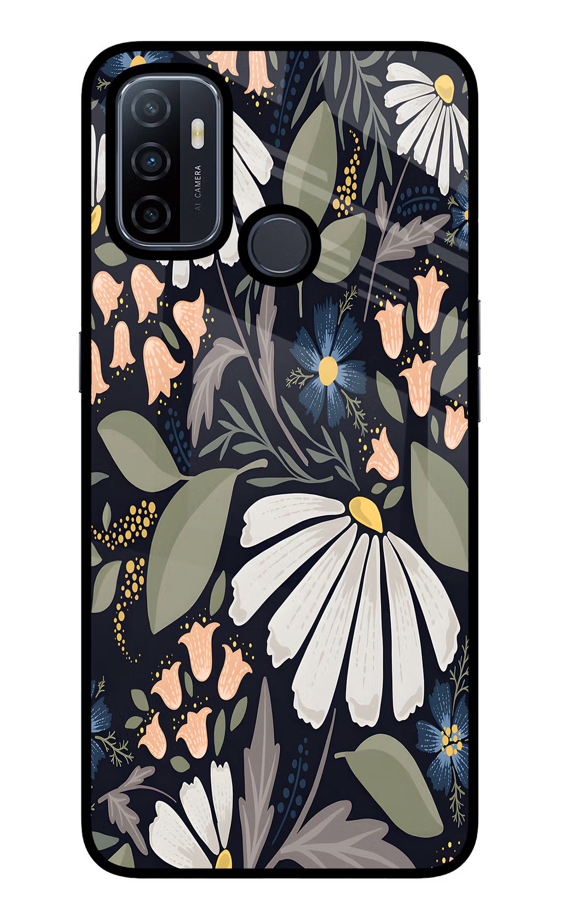 Flowers Art Oppo A53 2020 Glass Case