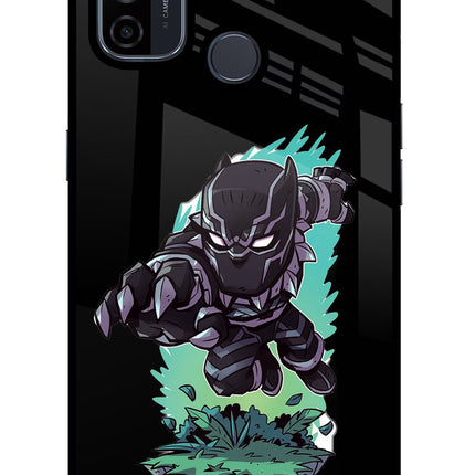 Black Panther Oppo A53 2020 Glass Case Back Cover by Casekaro