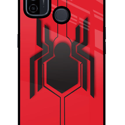 Spider Oppo A53 2020 Glass Case Back Cover by Casekaro