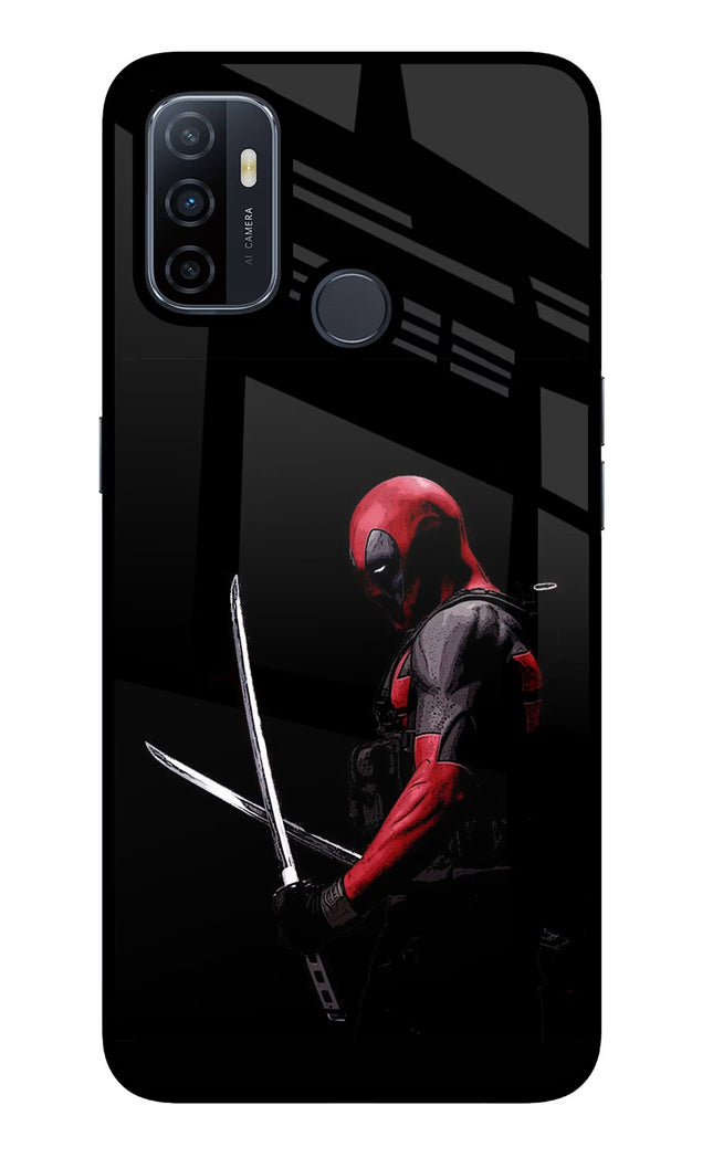 Deadpool Oppo A53 2020 Glass Case Back Cover by Casekaro