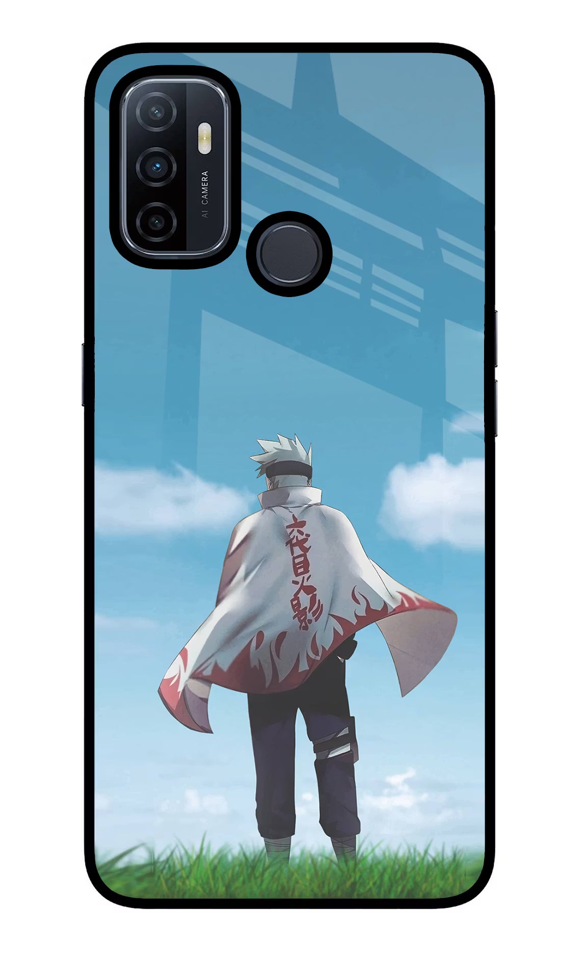 Kakashi Oppo A53 2020 Glass Case Back Cover by Casekaro