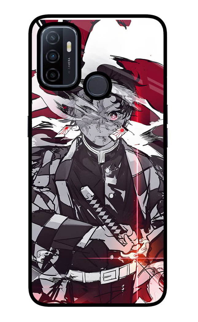 Demon Slayer Oppo A53 2020 Glass Case Back Cover by Casekaro