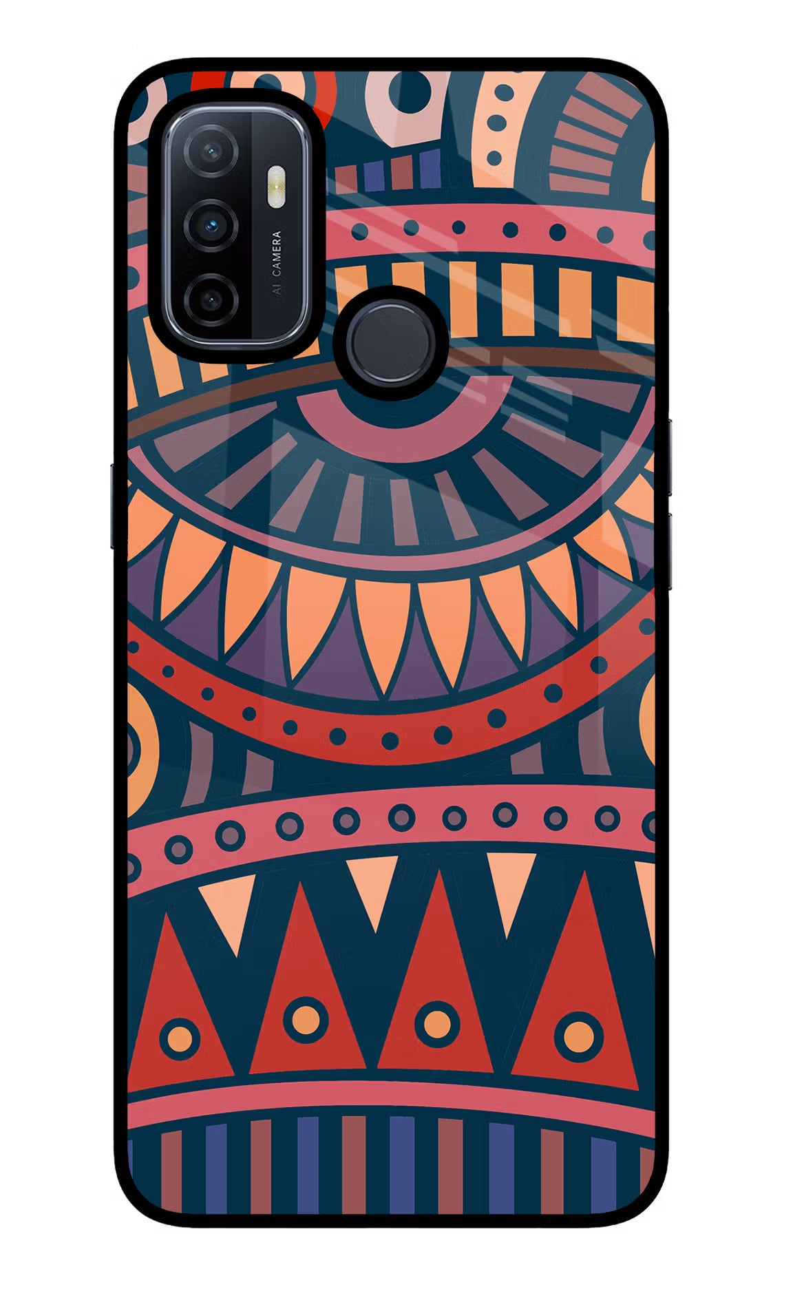 African Culture Design Oppo A53 2020 Glass Case