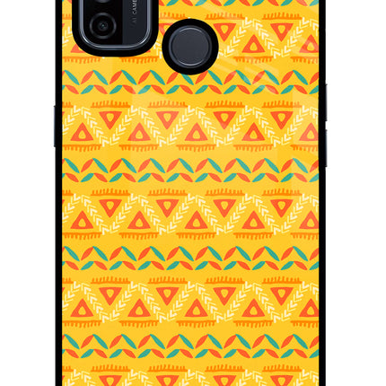 Tribal Pattern Oppo A53 2020 Glass Case Back Cover by Casekaro