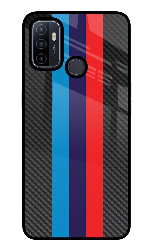 BMW Stripes Pattern Oppo A53 2020 Glass Case