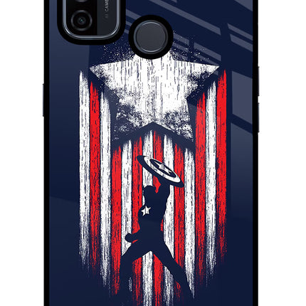 Captain America Marvel Art Oppo A53 2020 Glass Case Back Cover by Casekaro