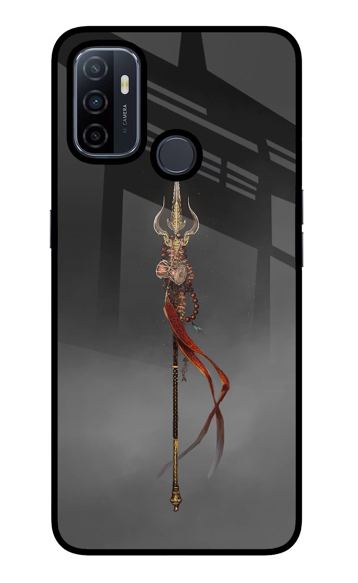 Shiv Trishul Oppo A53 2020 Glass Case Back Cover by Casekaro