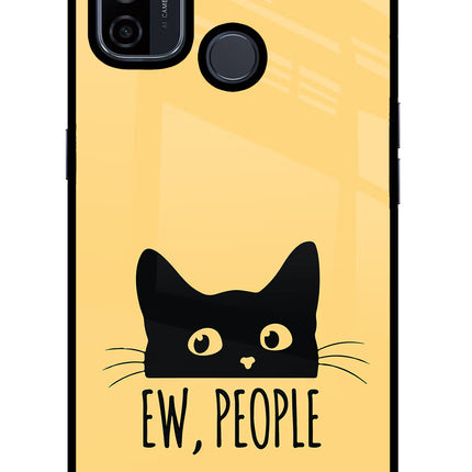 Ew People Catitude Oppo A53 2020 Glass Case Back Cover by Casekaro