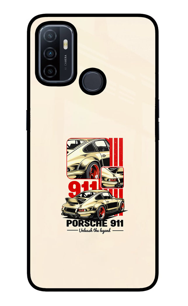 Classic Porsche 911 Oppo A53 2020 Glass Case Back Cover by Casekaro