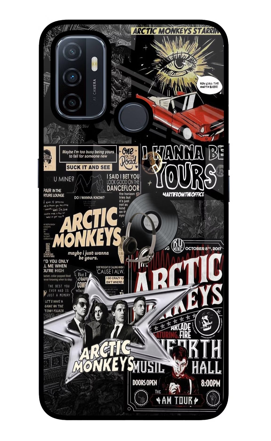 Arctic Monkeys Oppo A53 2020 Glass Case Back Cover by Casekaro