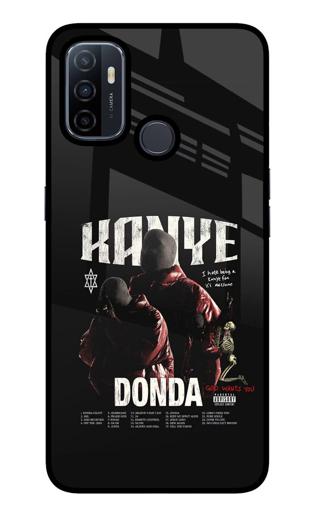 Donda Kanye West Oppo A53 2020 Glass Case Back Cover by Casekaro