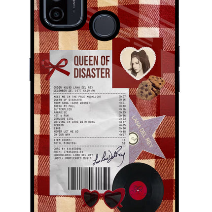 Queen of Disaster Oppo A53 2020 Glass Case Back Cover by Casekaro