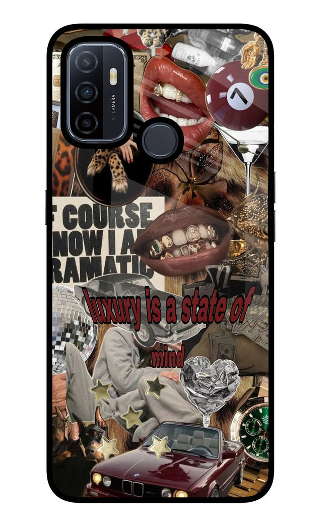 Luxury Oppo A53 2020 Glass Case Back Cover by Casekaro