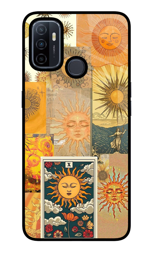 Sun Oppo A53 2020 Glass Case Back Cover by Casekaro