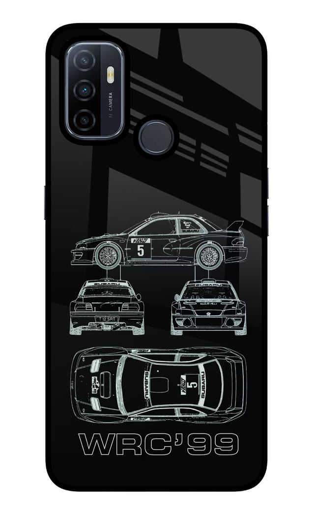 WRC'99 Oppo A53 2020 Glass Case Back Cover by Casekaro