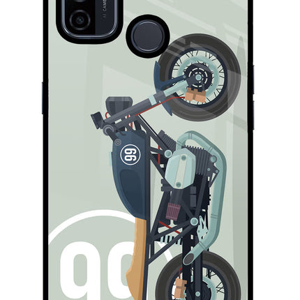 Classic Cafe Racer 99 Oppo A53 2020 Glass Case Back Cover by Casekaro