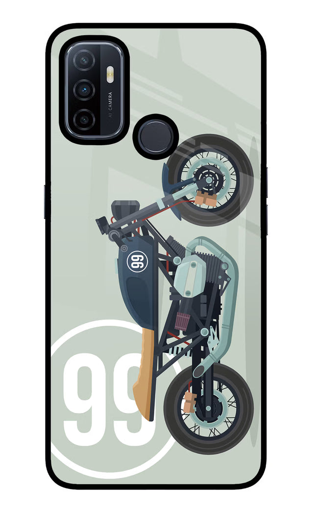 Classic Cafe Racer 99 Oppo A53 2020 Glass Case Back Cover by Casekaro