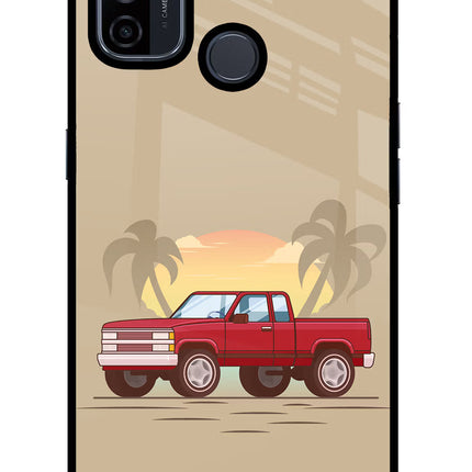 Desert Classic Drive Oppo A53 2020 Glass Case Back Cover by Casekaro