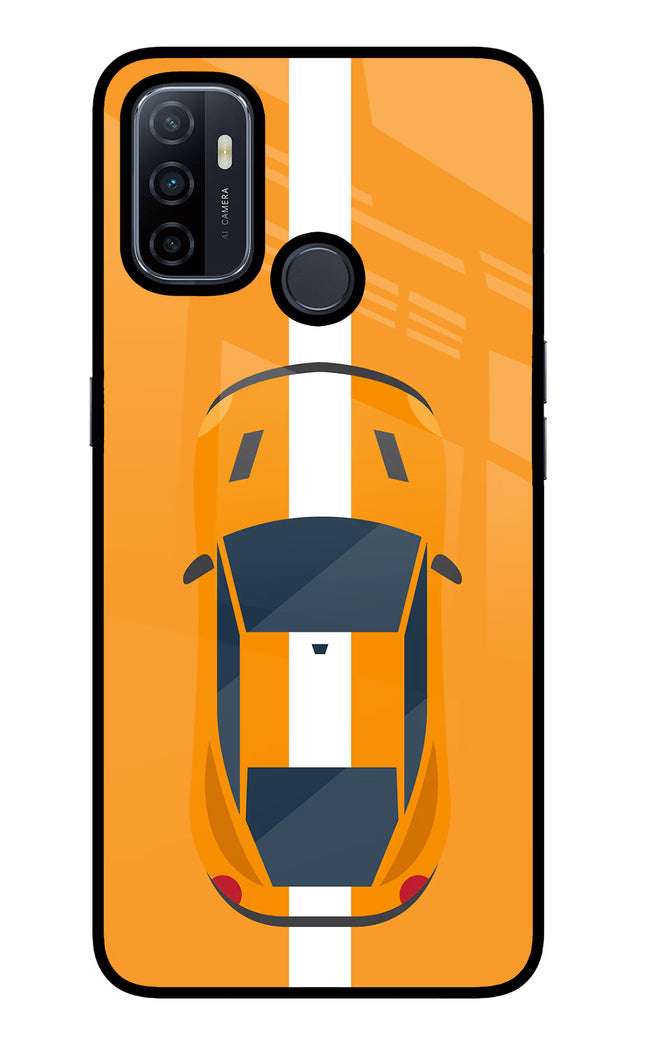 Highway Pursuit Oppo A53 2020 Glass Case Back Cover by Casekaro