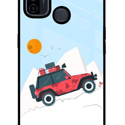 Mountain Trail Beast Oppo A53 2020 Glass Case Back Cover by Casekaro