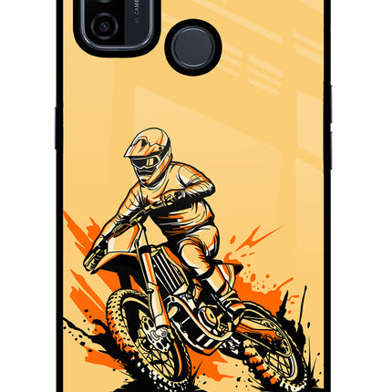 Off-Road Fury Oppo A53 2020 Glass Case Back Cover by Casekaro