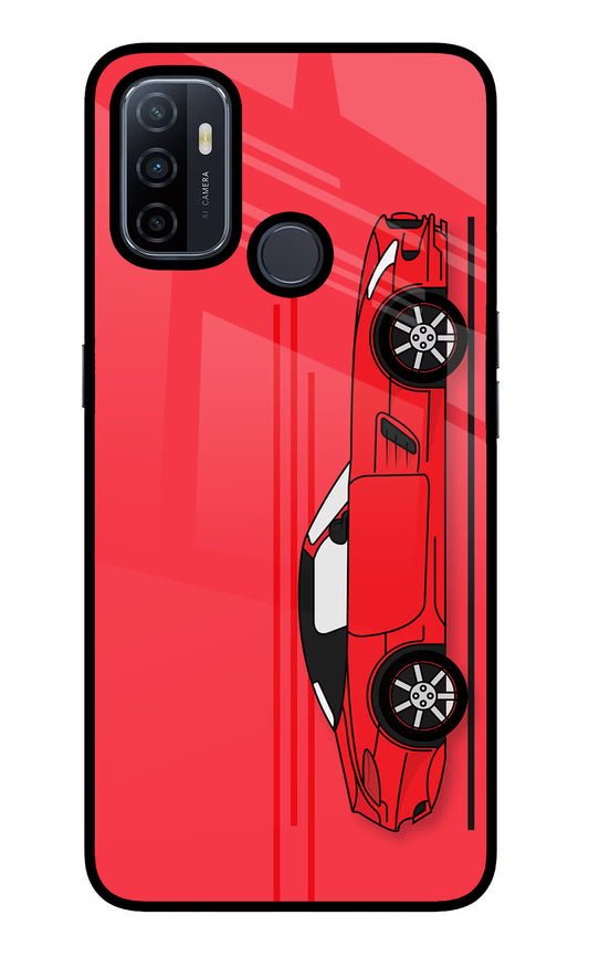 Red Velocity Oppo A53 2020 Glass Case
