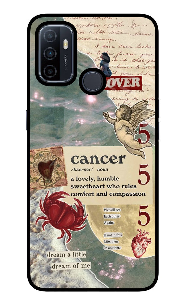 Cancer Zodiac Oppo A53 2020 Glass Case Back Cover by Casekaro