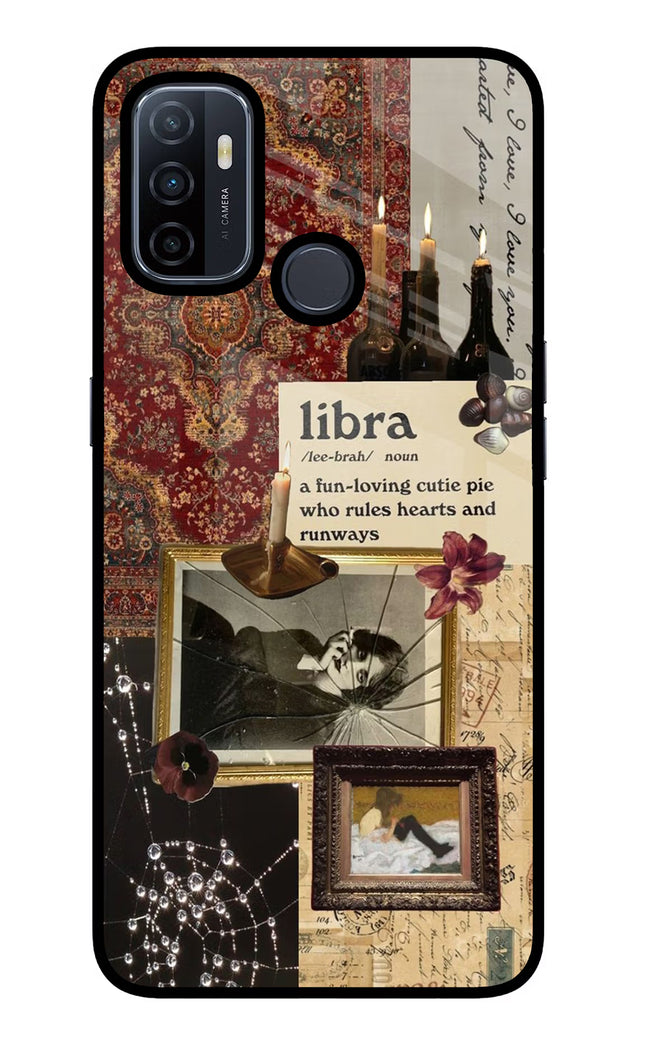 Libra Zodiac Oppo A53 2020 Glass Case Back Cover by Casekaro