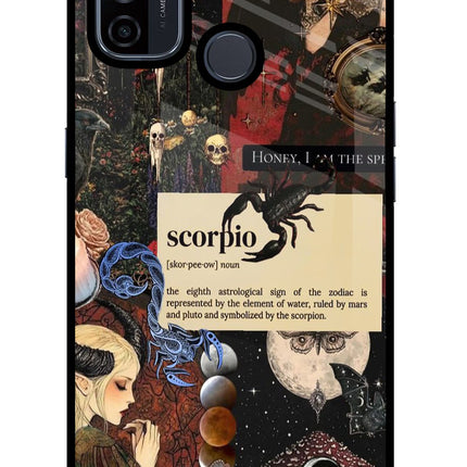 Scorpio Zodiac Oppo A53 2020 Glass Case Back Cover by Casekaro