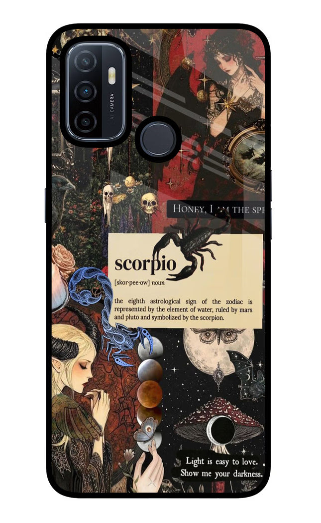 Scorpio Zodiac Oppo A53 2020 Glass Case Back Cover by Casekaro